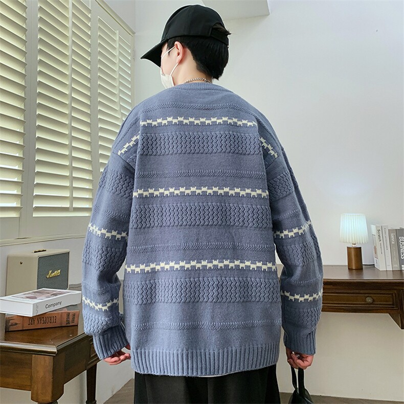 【新品】2025秋冬男士时尚休闲百搭针织毛衣潮流-M0166-P45,男装针织衫/毛衣,星座1105-1