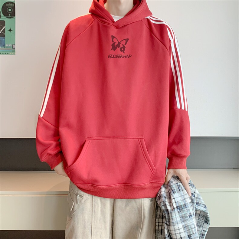 400高克重华棉卫衣秋冬内景重磅宽松连帽衫男WY00175/P55加绒P60,男装卫衣,电商B316
