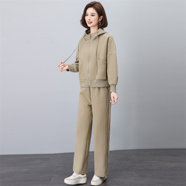 2025春秋季新款时尚休闲气质个性减龄休闲套装,女装套装/套裙,独衣靓