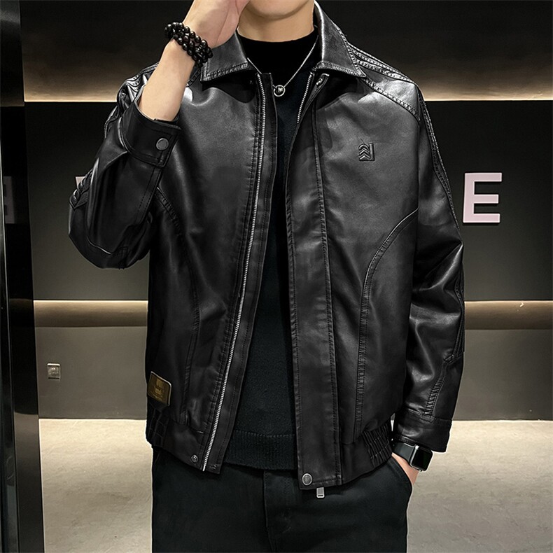 秋季现货大码休闲皮衣外套8328-P100控189大码元,男装皮衣,星座209
