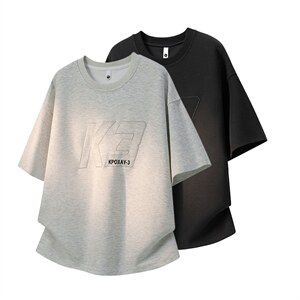 2026美式重磅冰感刺绣字母短袖T桖春夏DX2606特P28控59，男装T恤，电商B208