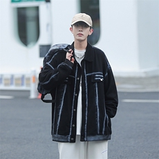 2023外套男春ins潮扎染牛仔衣高级感oversize百搭夹克JK921-P75，男装夹克，星座1103-3