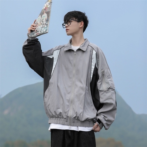2024春季新款翻领长袖工装外套潮牌百搭休闲夹克男 现货W8136-P68图片