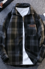 复古格子长袖衬衫美式大码休闲潮流外套内搭C2168-P32【特价】，男装衬衫，电商A007