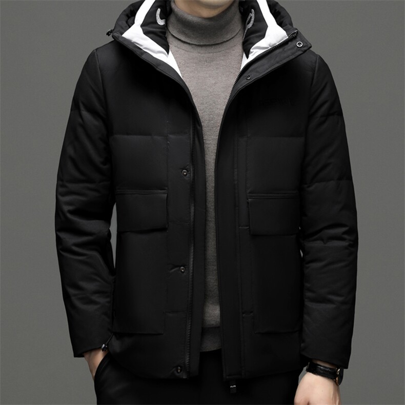男装90%羽绒服保暖2023冬季青年连帽加厚休闲外套 JZX6807-P255图片