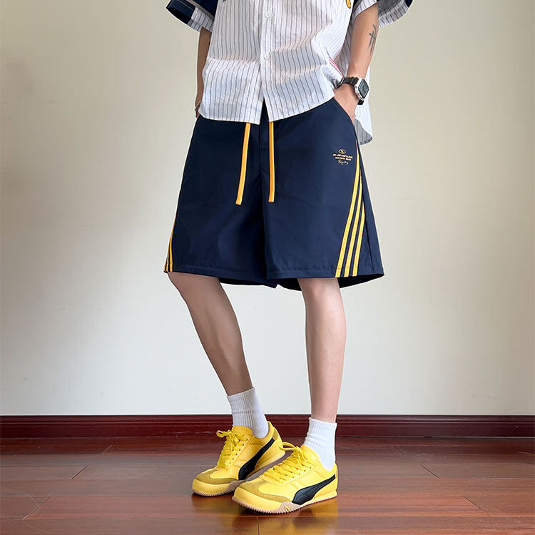 夏季新款美式高街七分裤宽松短裤一裤两穿B315-K25521-特p35控68,男装休闲裤,电商B315