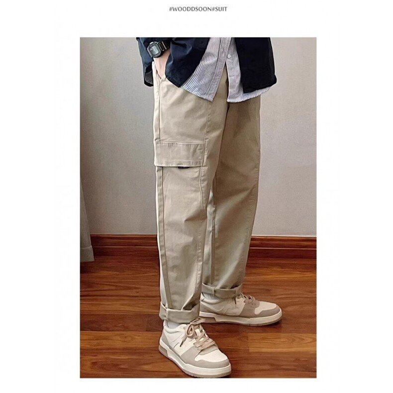 纯棉工装裤男士夏季新款宽松直筒长裤男款运动休闲裤子,女装休闲裤,星座1210-1