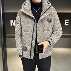 羽绒服男冬季2024新款连帽白鸭绒外套B240-YR6826-P205，男装羽绒服，电商B240
