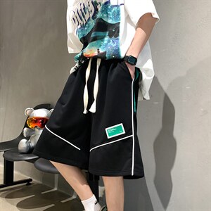 2025夏季 港风休闲运动宽松五分短裤 B266-DK08-P30图片