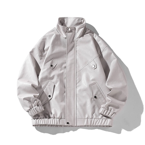 2025 秋季新款 光影墙大码立领帅气皮衣夹克M-5X HJ23685-特P70图片