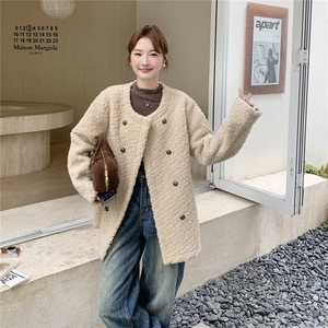 有货 双排扣羊羔毛外套2C090-8949-P165-K248图片