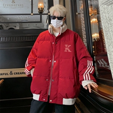 2025秋冬新款男士撞色立领棉衣加厚保暖棉服MY202特P80，男装棉衣，电商B220