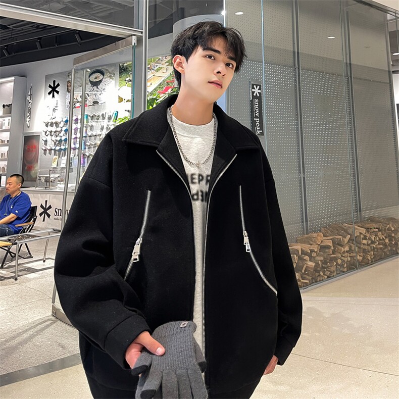 男装呢料夹克2026秋冬季新款毛呢大衣男生外套XZ514-2-F603-P125，男装毛呢大衣，星座514-2(原B239)