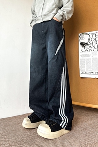 【场景图】903-AK96- 特P55【89】 S -3XL 条纹牛仔裤！4图片