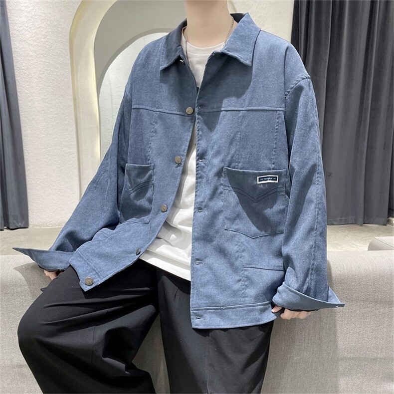 春秋季百搭休闲宽松灯芯绒夹克男士JK153-P60,男装夹克,星座1204