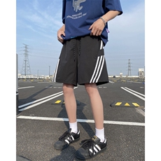 2025夏季新款潮流条纹透气网眼宽松五分裤B315-K24205-特p30控58，男装牛仔裤，电商B315