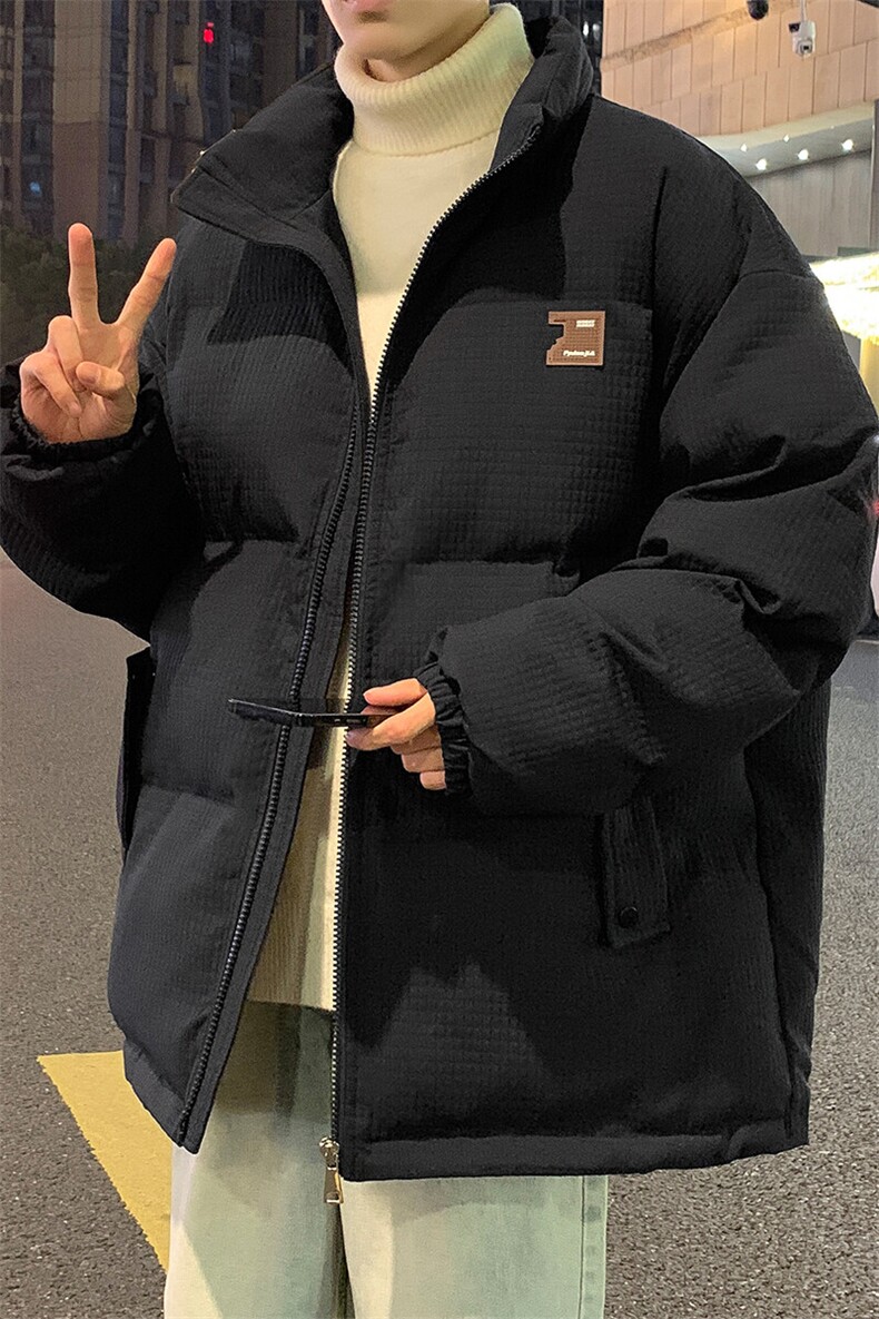 特批95无差价纹理感贴标立领棉衣男棉袄oversize保暖棉服外套M97,男装棉衣,电商A001-1