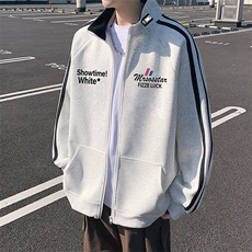 H212美式重磅卫衣男士2025春季新款立领拉链开衫运动外套休闲上衣，男装卫衣，星座304A-1