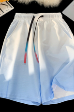 XZ-230-1DK302夏季新款平铺原创简约水墨扎染渐变休闲短裤P30控45，男装牛仔裤，星座230-1