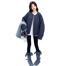 2025冬季波点两面穿羊羔毛短外套（现货）2C375-Y8818-P205-K308，女装短外套，2C375