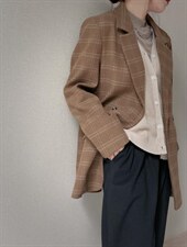 羊毛格子外套，其它，麦缇诺