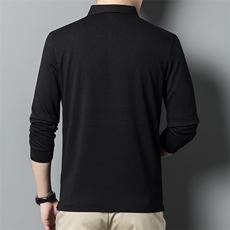 长袖t恤男简约百搭秋季新款男士翻领polo保罗衫男装上衣服饰商务，男装T恤，钱塘6003（原4033）