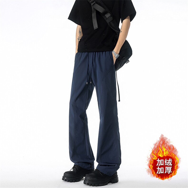 加绒加厚唯品品质显瘦防水大码微喇休闲裤男女5D2116-TP25不，男装休闲裤，电商A102