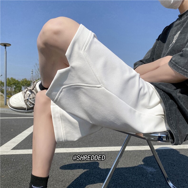 美式运动风短裤男生潮流夏季宽松纯色五分裤B315-K23226-p35控48,男装休闲裤,电商B315