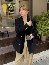 现货主推款双面羊毛呢西装外套，女装毛呢外套，SL