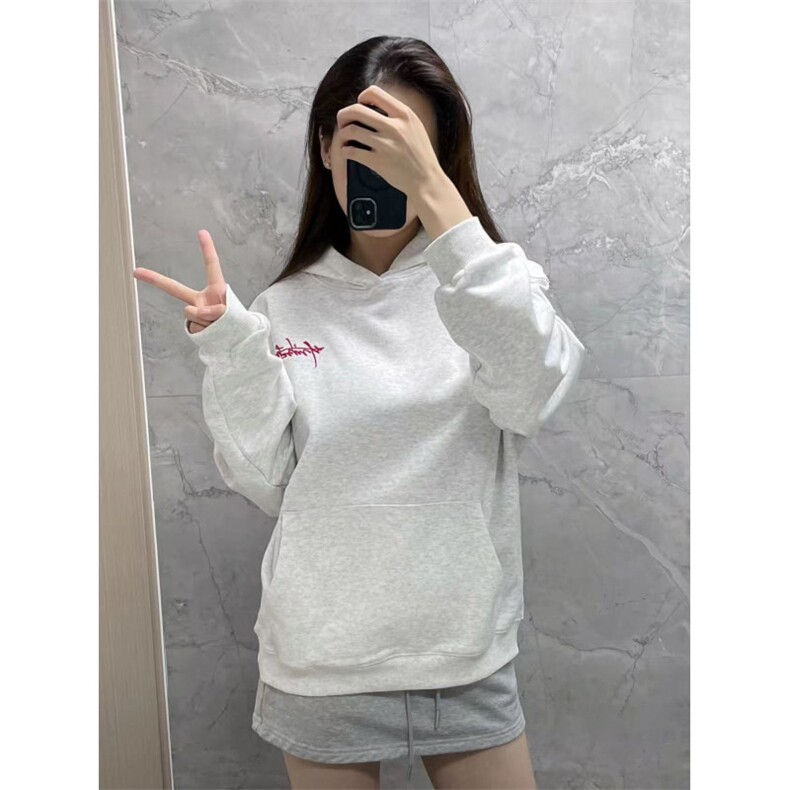 5270-P52刺绣/帽子有胶标/后包领休闲连帽卫衣薄款,女装卫衣/绒衫,星座617A-2