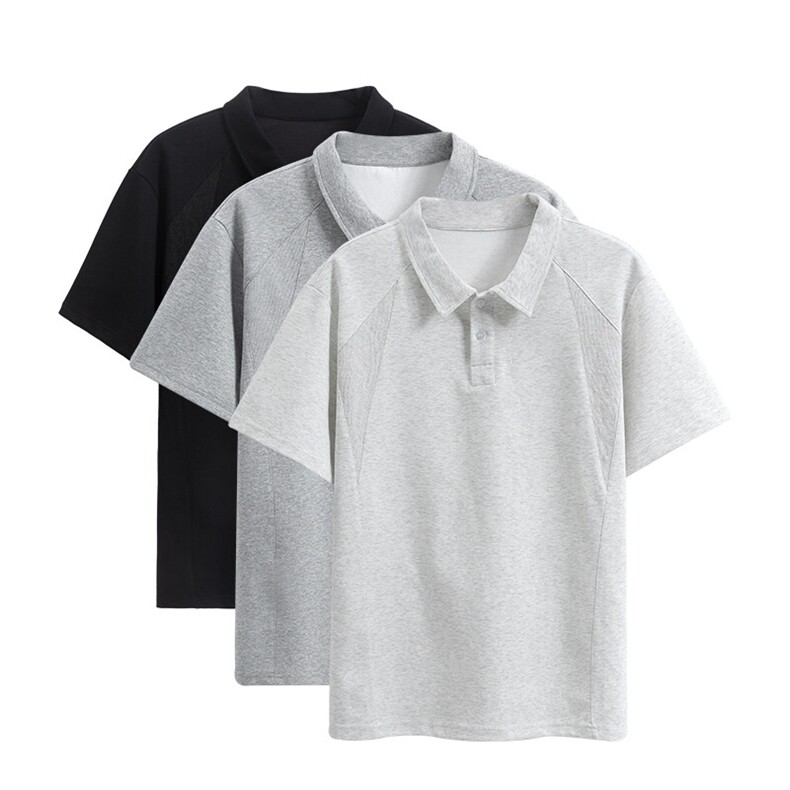 夏季新款港风日系轻熟风正肩POLO领短袖T恤男XZ213-TX18-P35控58,男装T恤,星座213