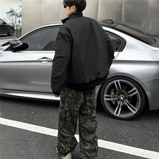 美式复古百搭外套男秋冬小众潮牌设计感痞帅夹克棉服潮MF293-P100，男装夹克，星座412-2