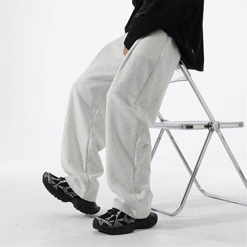 卫裤男女2026春季新款设计感拼接休闲裤宽松阔腿裤K100*45控78，男装休闲裤，星座227-1