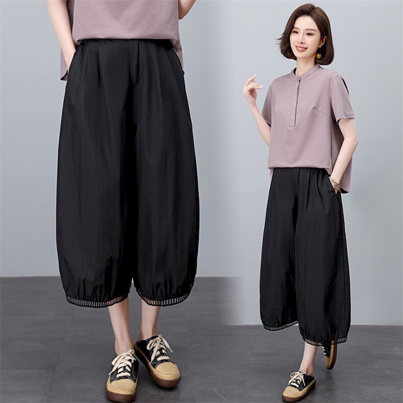 2025夏装新款简约时尚宽松阔腿裤，女装休闲裤，阿丹