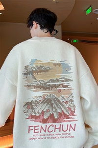 高质量！秋冬季半高领毛衣男士加绒加厚线衣男针织衫男MY152-P45图片