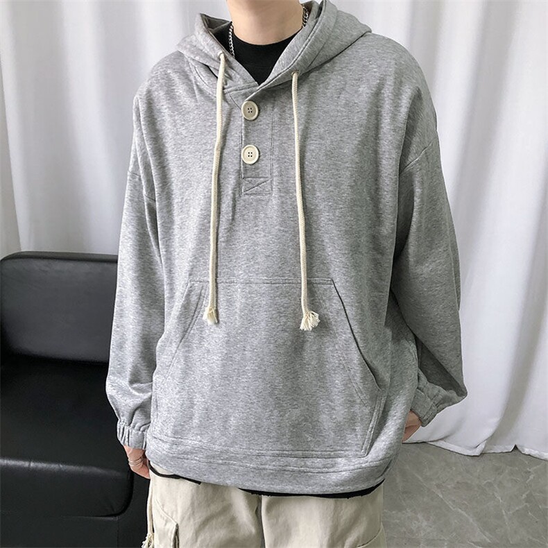 现货高品质棉卫衣外套男套头宽松休闲个性连帽上衣W666P60,男装卫衣,电商A351