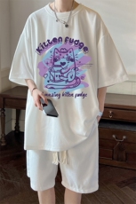 华夫格套装运动短袖t恤套装休闲两件套一套HZ84317-P44，男装T恤，电商A040