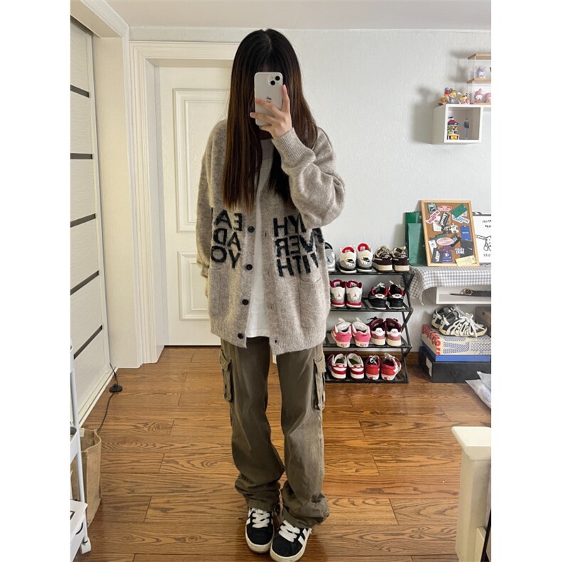 【有货】MY452HH-特P58秋冬高级感慵懒风开衫毛衣男美式针织外套,男装针织衫/毛衣,星座1007（原301D）