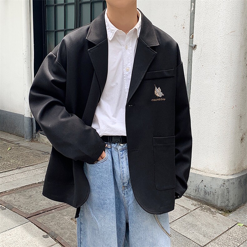 男休闲西服宽松上衣-中性百搭男女西装外套G117，男装西服，电商A132（原电商B245）