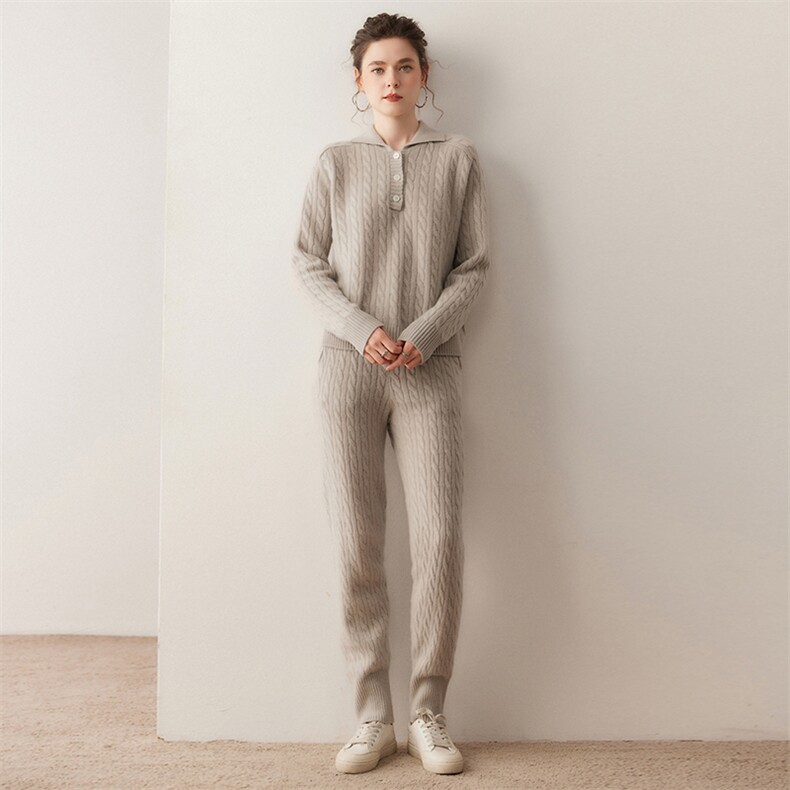 2025年秋季两件套舒适时尚百搭，女装套装/套裙，溪贝羊绒