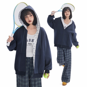2025秋季小碎花连帽开衫卫衣 C7076-TP5098 小清新复古外套女图片