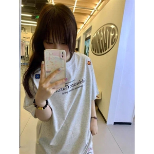 花瓣四时花镜印花纯棉短袖ZX0228-P25图片