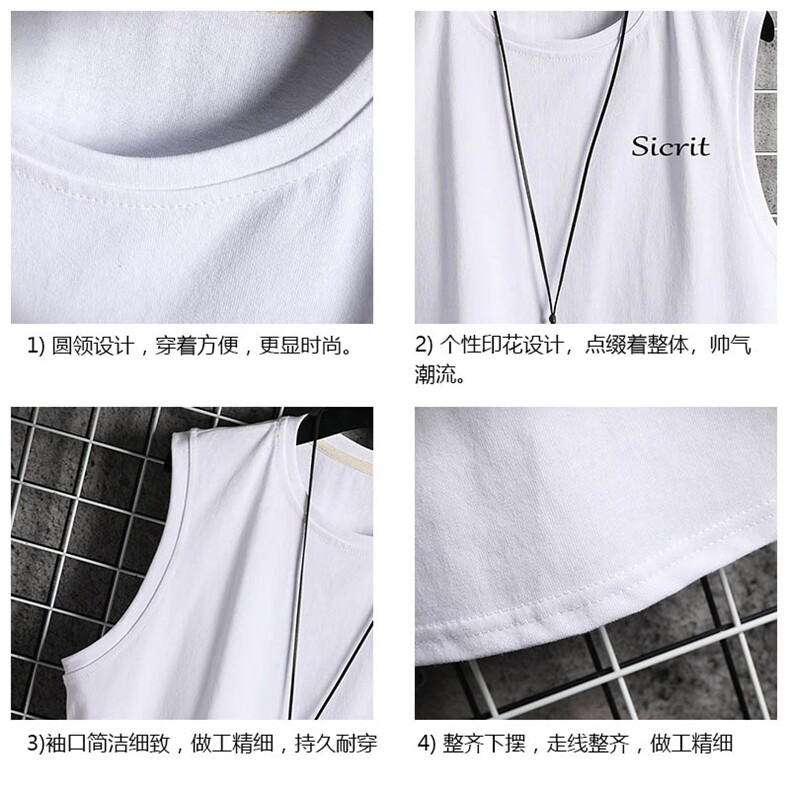 BX25098-P20港风运动汗背心男大码汗衫男无袖T恤男网格挂拍,男装T恤,电商A040A