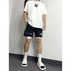 短裤男夏外穿沙滩裤宽松韩版休闲运动阔腿五分裤K6318-P20图片