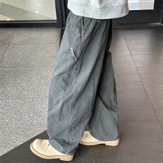 611-3BK008特价P60美式1复古水洗宽松阔腿弯刀男女休闲工装裤，男装休闲裤，星座1218（原611-3）