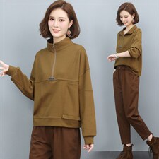 三年不下架(2024年新款)秋冬春棒球服卫衣女宽松显瘦收腰立领女，女装卫衣/绒衫，璐依舞