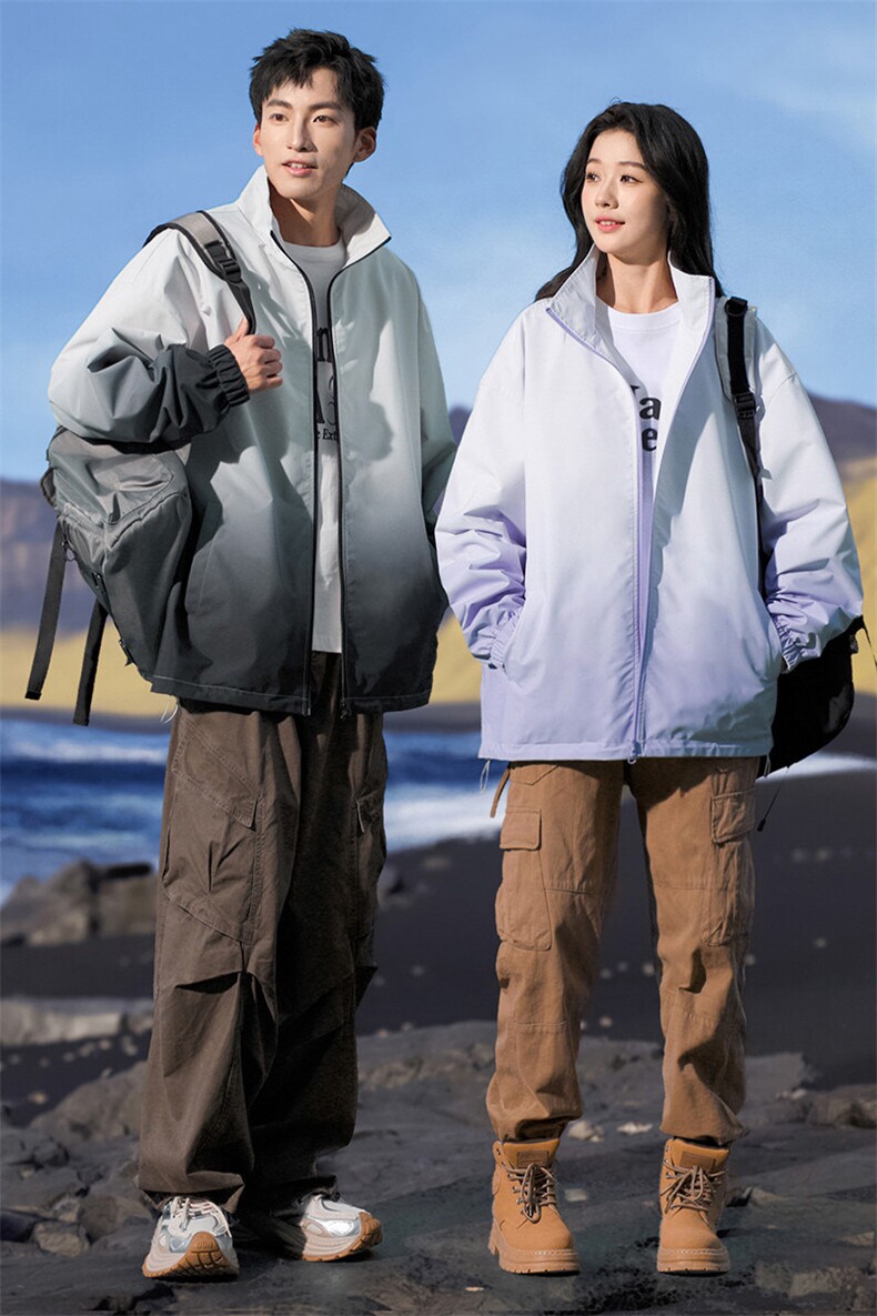 秋季宽松两面穿夹克男渐变立领上衣外套DSA157B-JK7906-P68,男装夹克,电商A157B