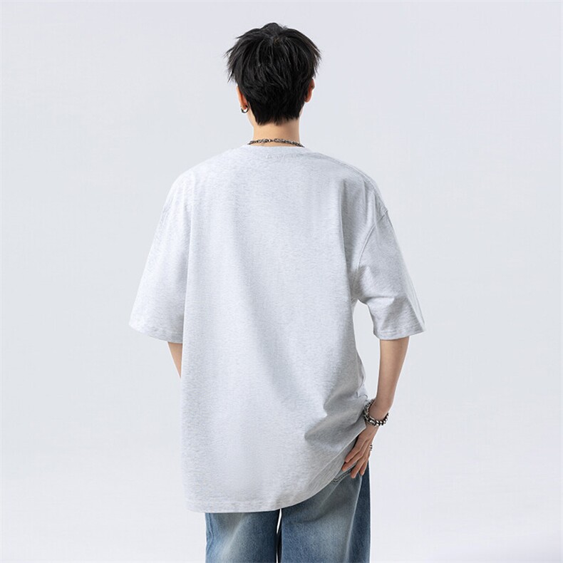 2025夏季新款男士潮牌印花短袖T恤字母刺绣半袖T126-P35-控58,男装T恤,电商D309