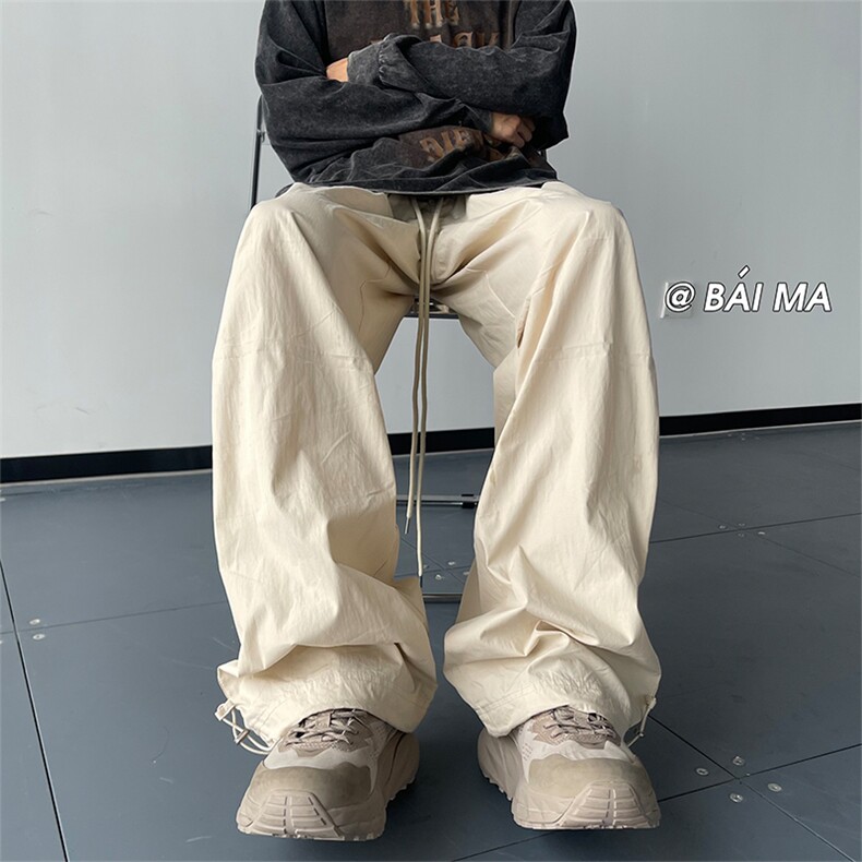 21美式复古垂感休闲宽松机能裤伞兵裤工装裤男女XZ211-1-K2347-65,男装工装外套,星座211-1