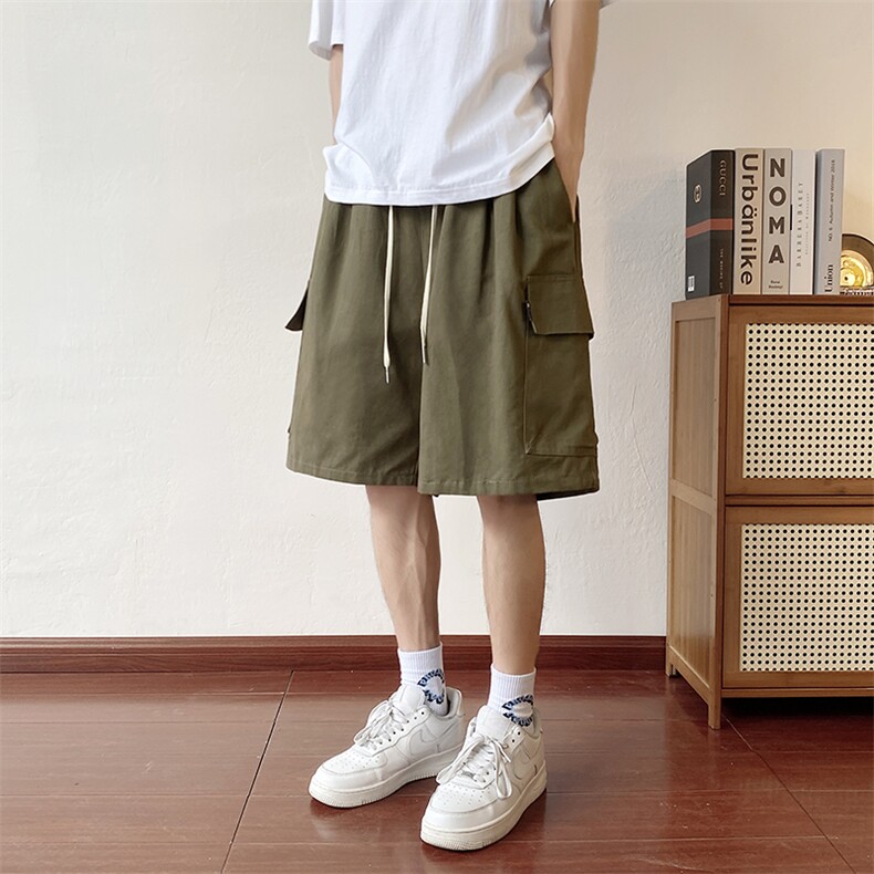 工装短裤男夏季日系潮牌高街潮流五分裤直筒宽松休闲裤K4107-P32,男装休闲裤,星座512-2
